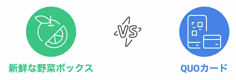 優待品の選択はどうする？青果ボックスとQUOカードのどちらがお得か