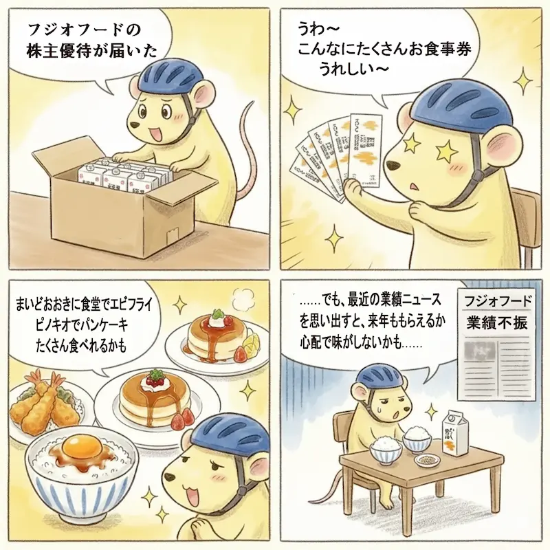 フジオフードの株主優待をやさしく解説 何がもらえるかいつ届くか取得条件は何かを整理して不振が続く業績も冷静にチェックする完全ガイド
