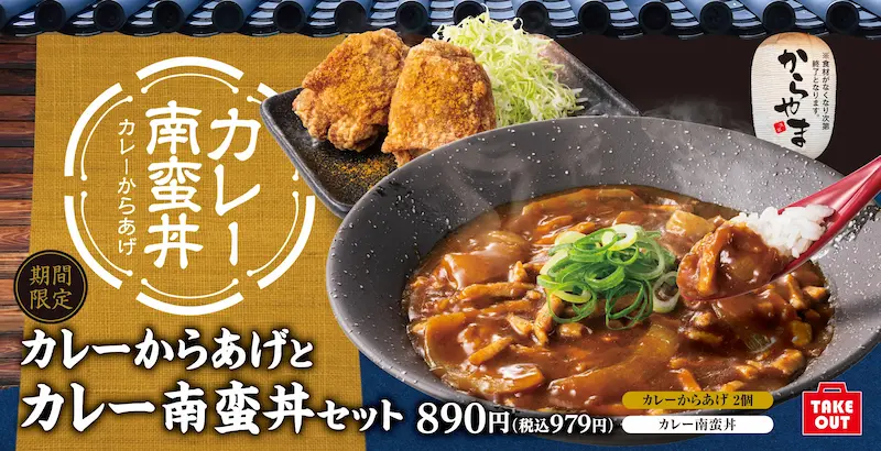 カレーからあげとカレー南蛮丼セット